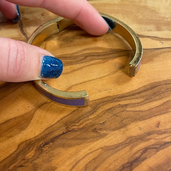 Coach Purple Enamel Signature Hinged Bracelet - Picture 5 of 7